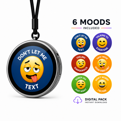 DrunkMood™ Drinking Mood Button