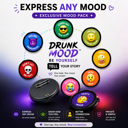 DrunkMood™ Drinking Mood Button